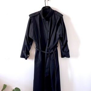Vintage Oversized Trench Coat Single Breasted Belted - size L/XL
